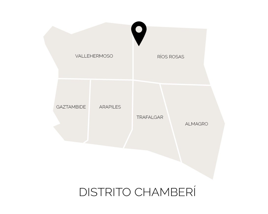 Ubicación de C/ Cristóbal Bordiú 3 en el distrito de Chamberí